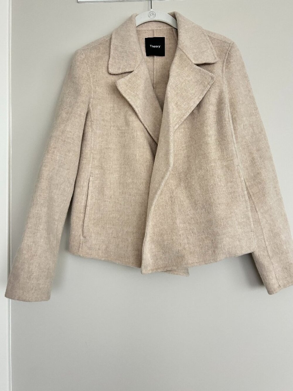 NWT THEORY SILEENA Jacket Wool-Cashmere Size P  / XS in Beige
